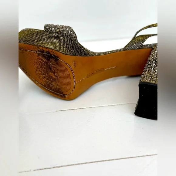 Vince Camuto Silver Heels with Embellished Strap - Picture 12 of 16